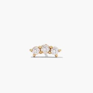 Mejuri Diamond Cluster Stud Earrings – 14k Gold – Worn Once